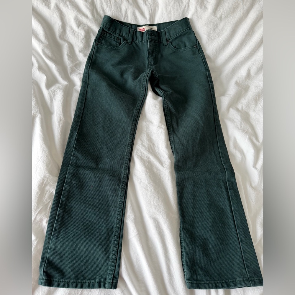 Levi's 513 Deep Green Slim Straight Jeans